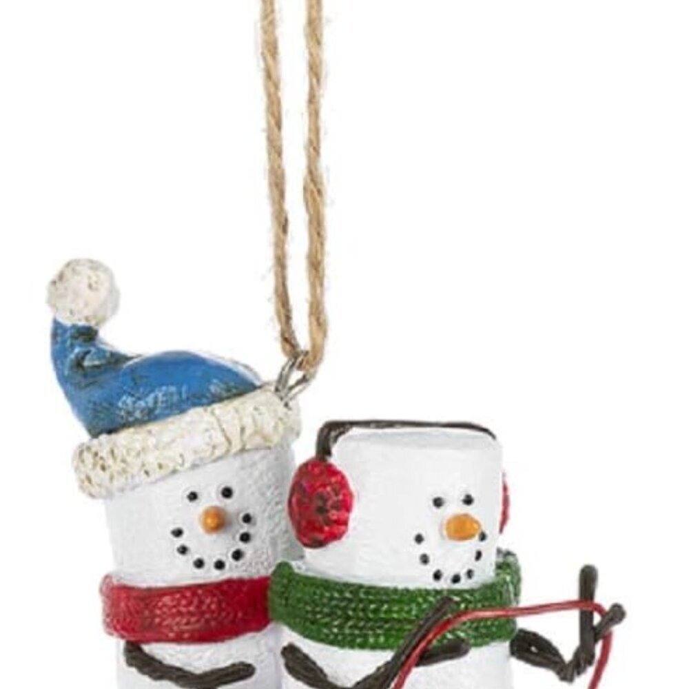 S'Mores on Candy Cane Toboggan Ride Ornament